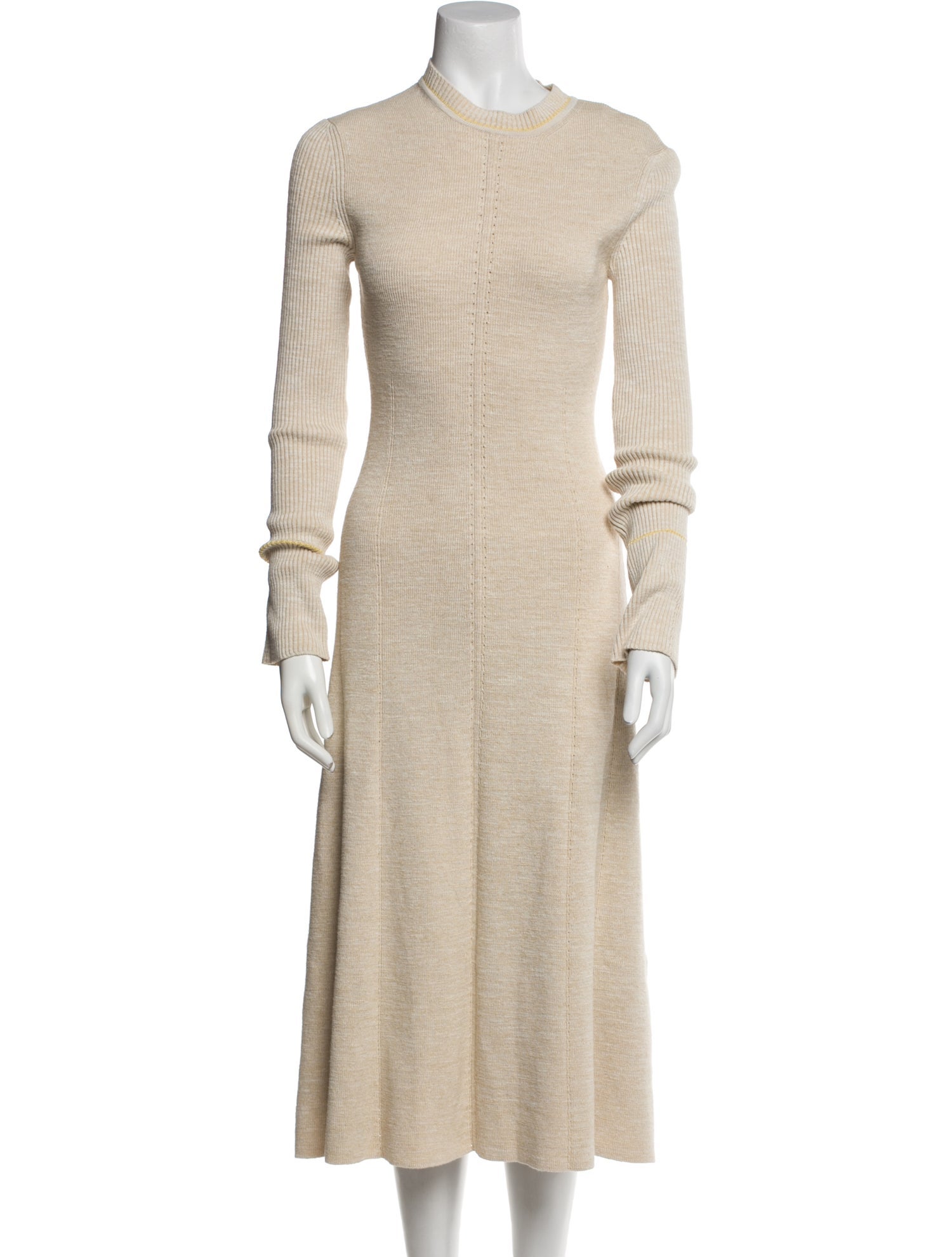Victoria Beckham Mock Neck Long Dress