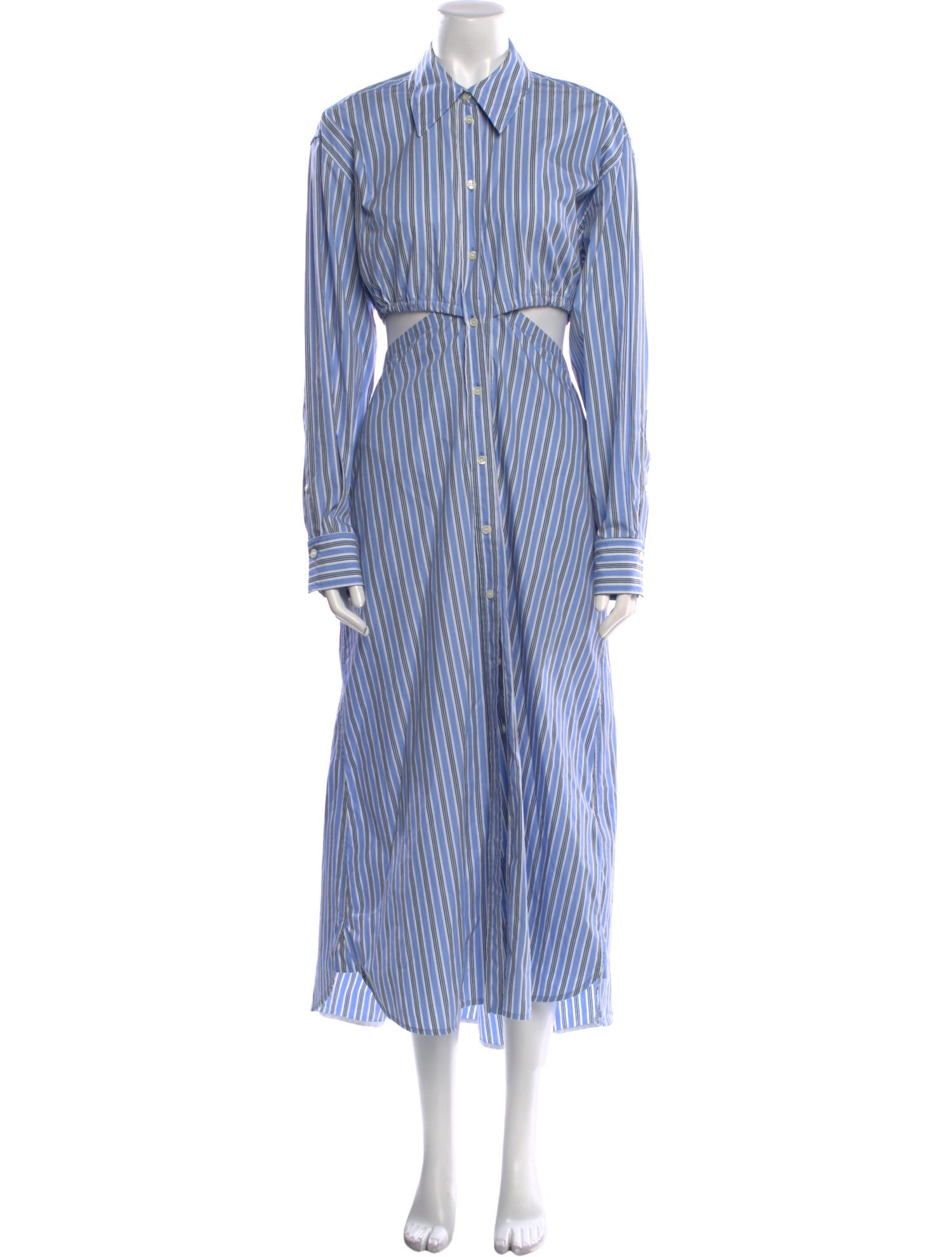 Victoria Beckham Striped Long Dress