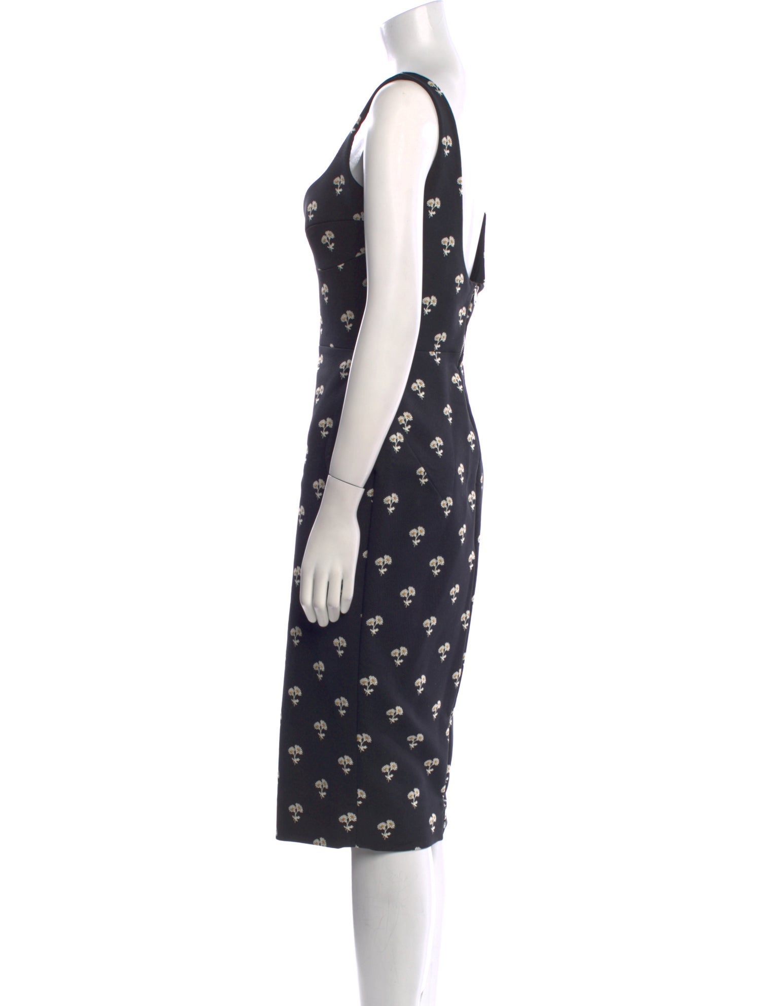 Victoria Beckham Floral Print Midi Length Dress w/ Tags
