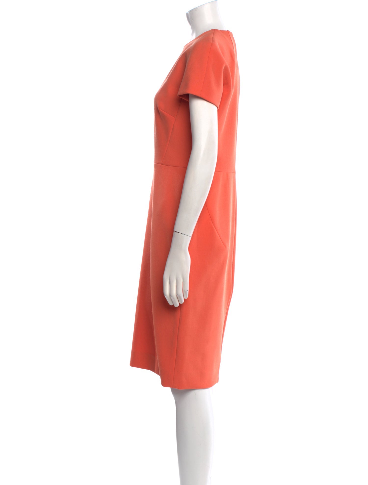 Victoria Beckham Crew Neck Knee-Length Dress