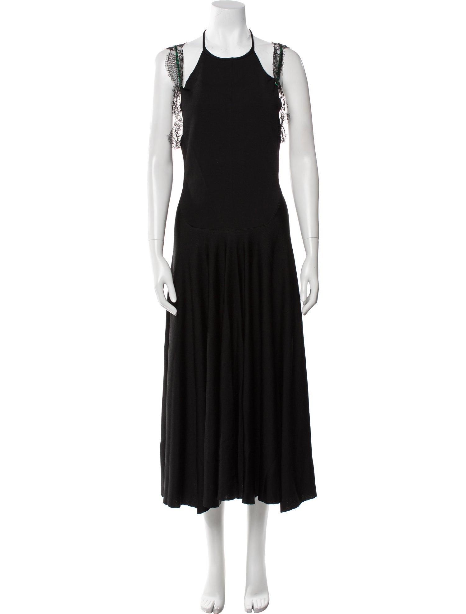 Victoria Beckham Crew Neck Midi Length Dress