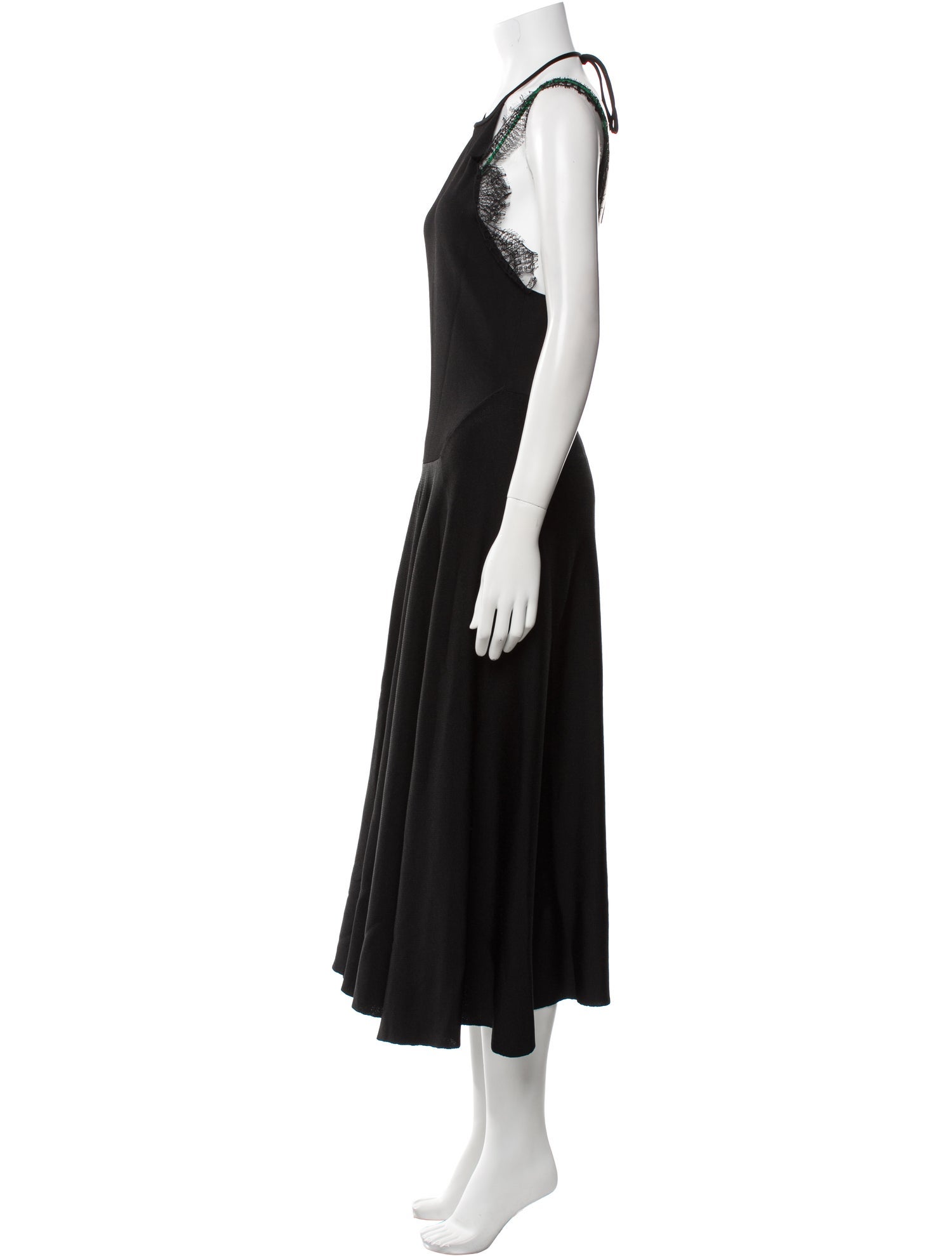 Victoria Beckham Crew Neck Midi Length Dress