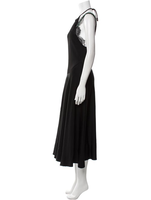 Victoria Beckham Crew Neck Midi Length Dress