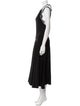 Victoria Beckham Crew Neck Midi Length Dress