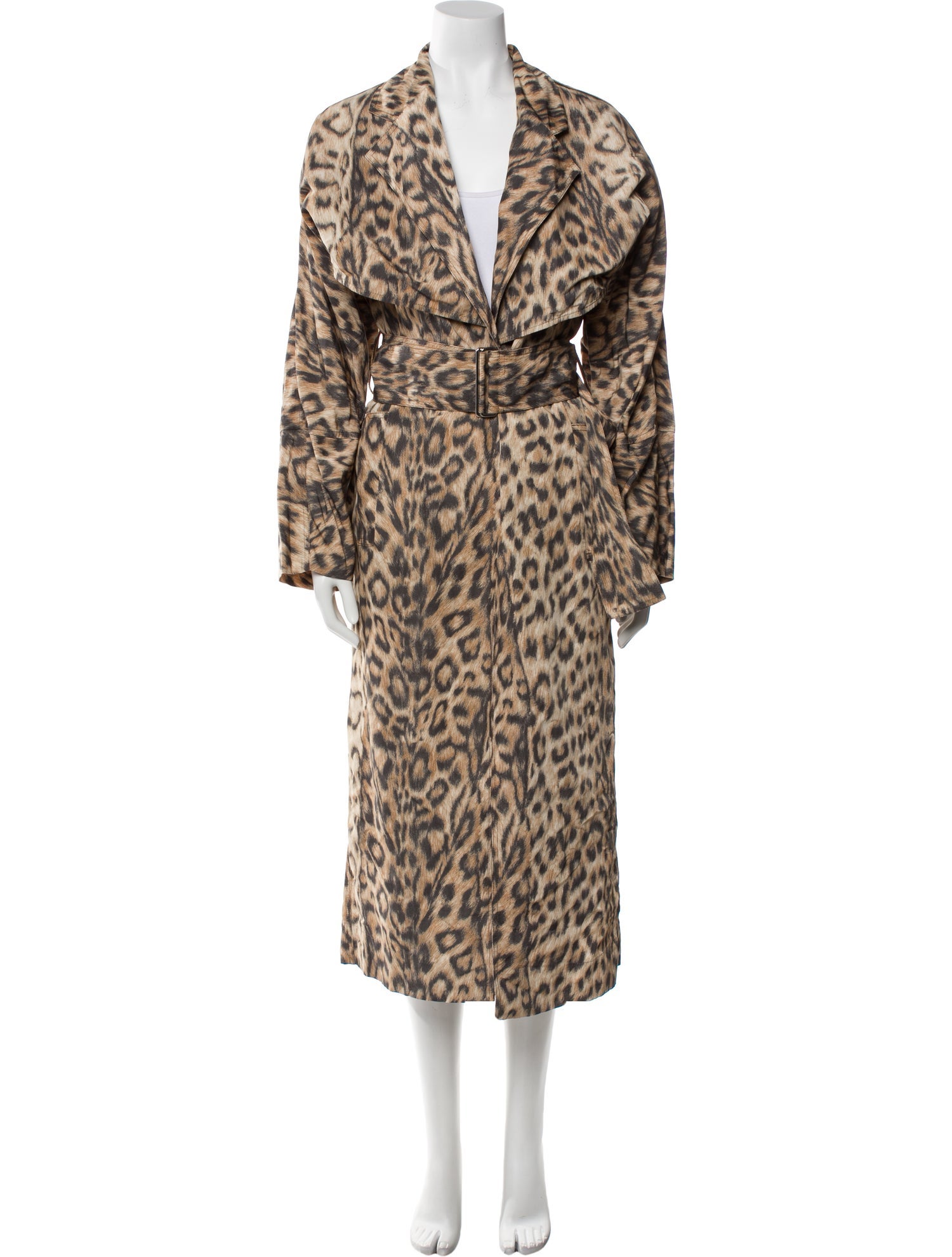 Victoria Beckham Animal Print Faux Fur Coat w/ Tags