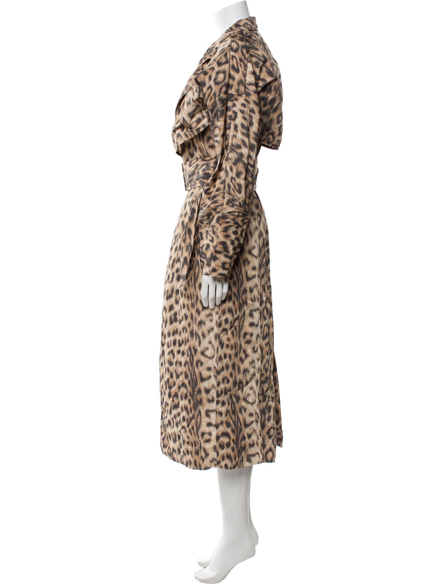 Victoria Beckham Animal Print Faux Fur Coat w/ Tags