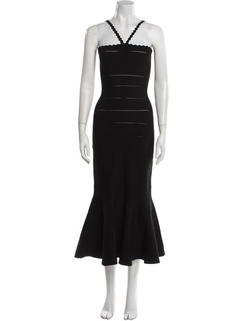 Victoria Beckham Square Neckline Midi Length Dress