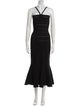 Victoria Beckham Square Neckline Midi Length Dress