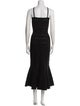 Victoria Beckham Square Neckline Midi Length Dress