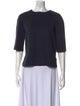 Victoria Beckham Bateau Neckline Three-Quarter Sleeve Top