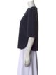 Victoria Beckham Bateau Neckline Three-Quarter Sleeve Top