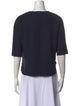 Victoria Beckham Bateau Neckline Three-Quarter Sleeve Top