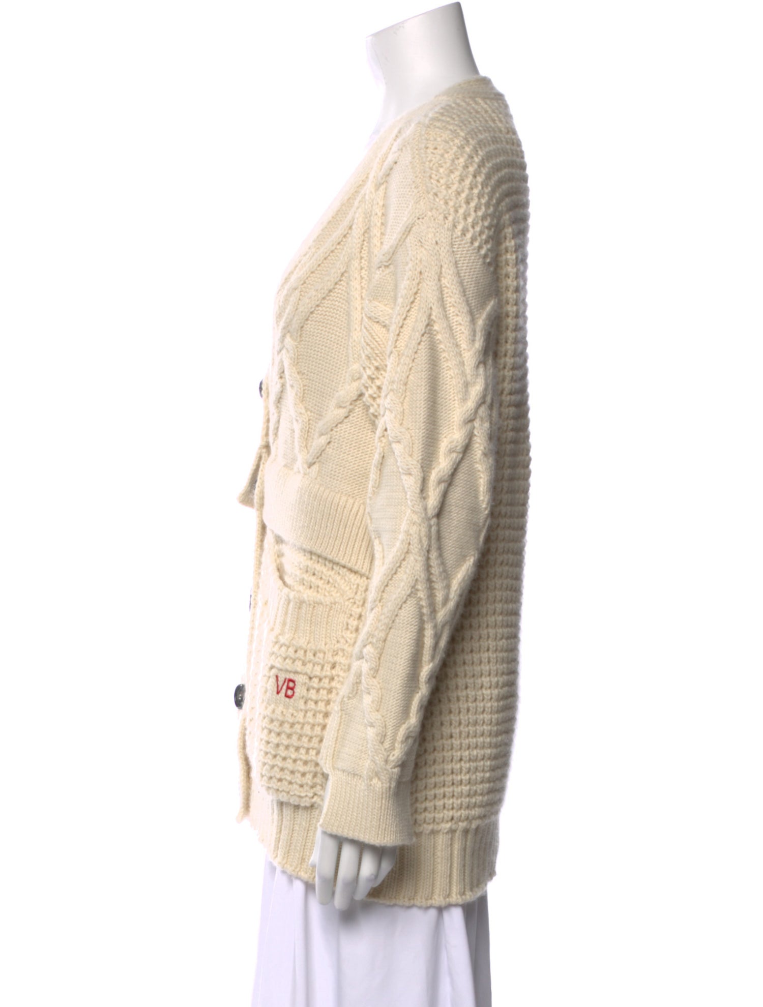 Victoria Beckham Wool V-Neck Sweater