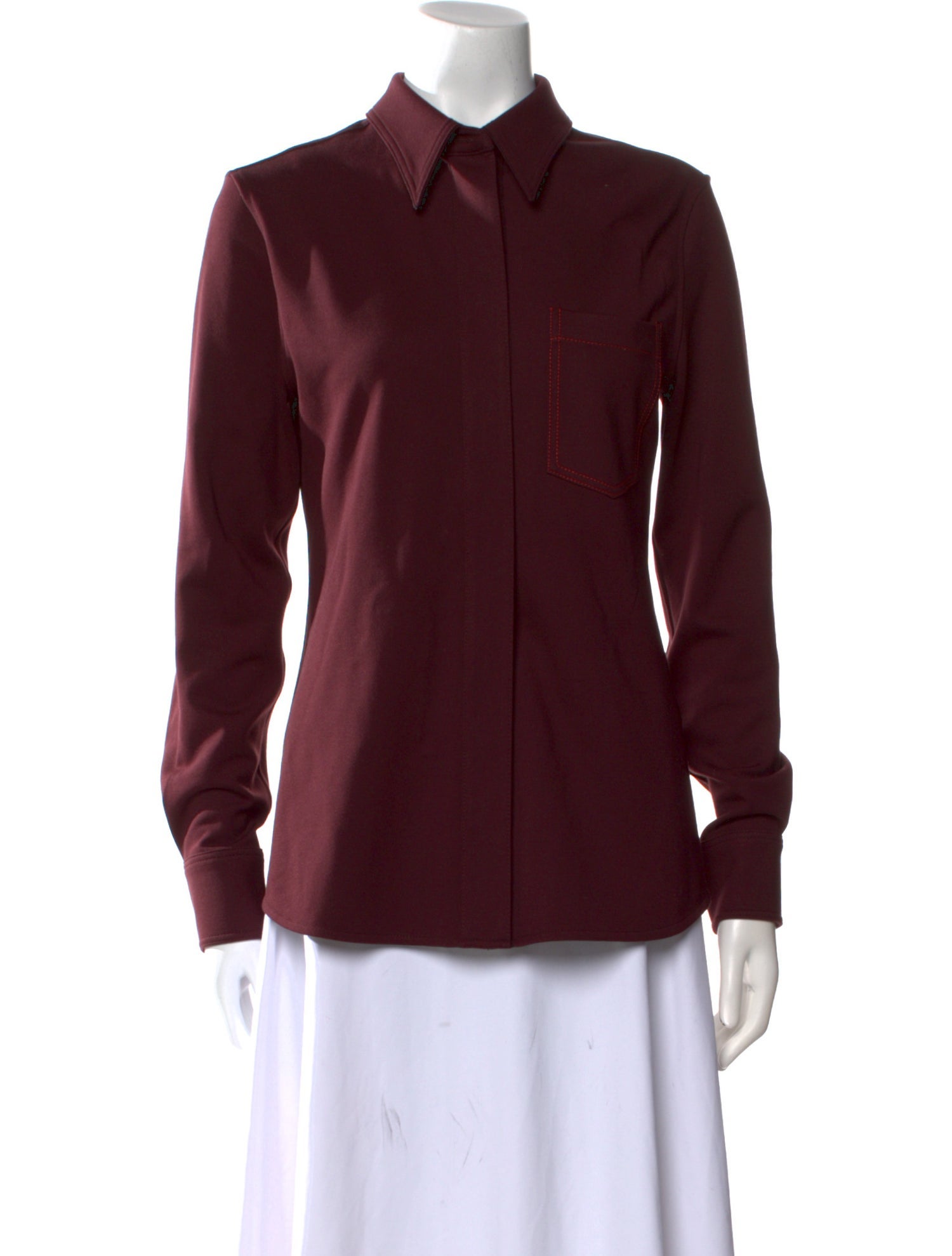 Victoria Beckham Long Sleeve Button-Up Top w/ Tags