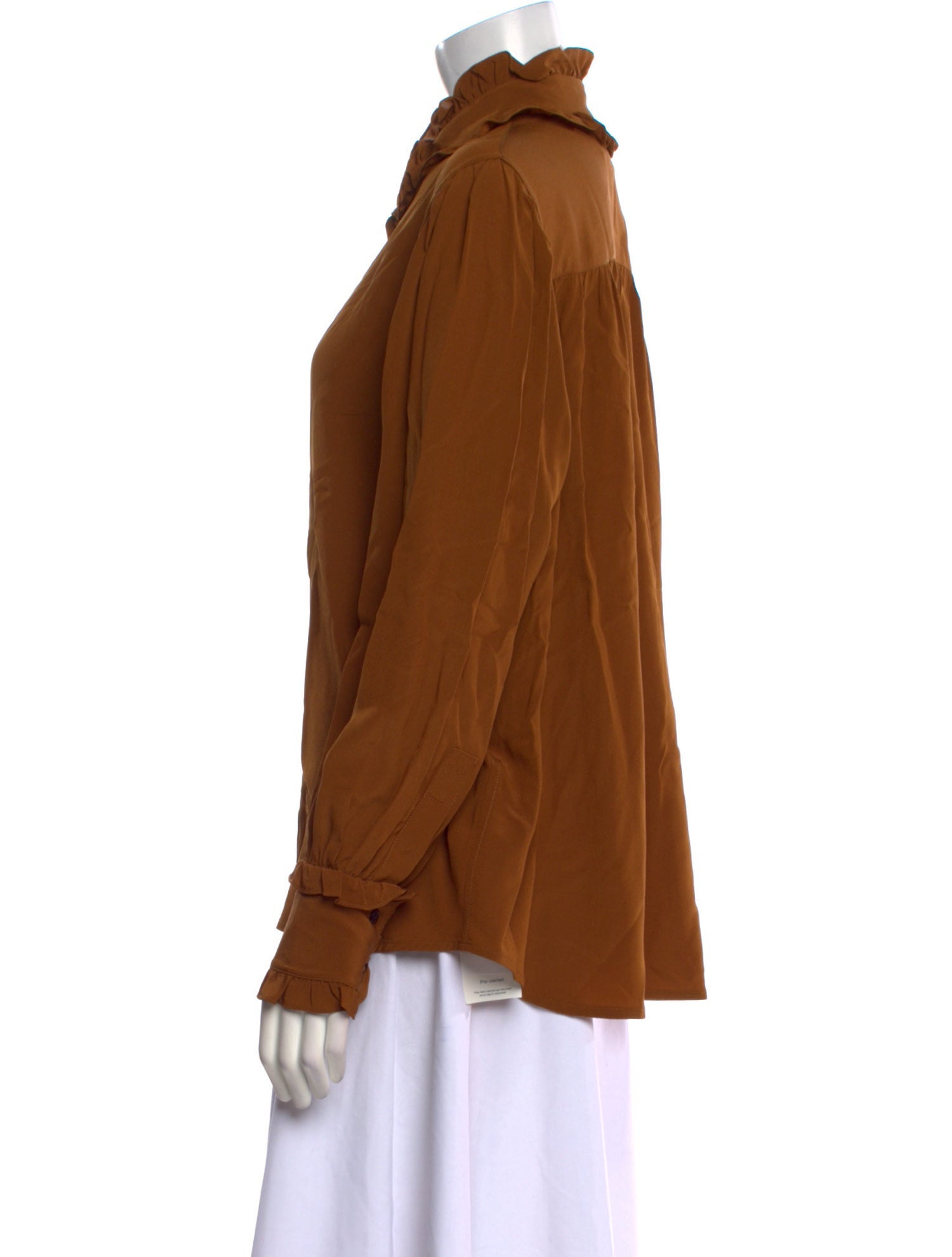 Victoria Beckham Silk Mock Neck Sweatshirt