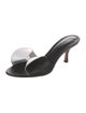 Victoria Beckham Leather Bow Accents Slides