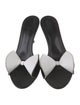 Victoria Beckham Leather Bow Accents Slides