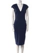 Victoria Beckham V-Neck Midi Length Dress