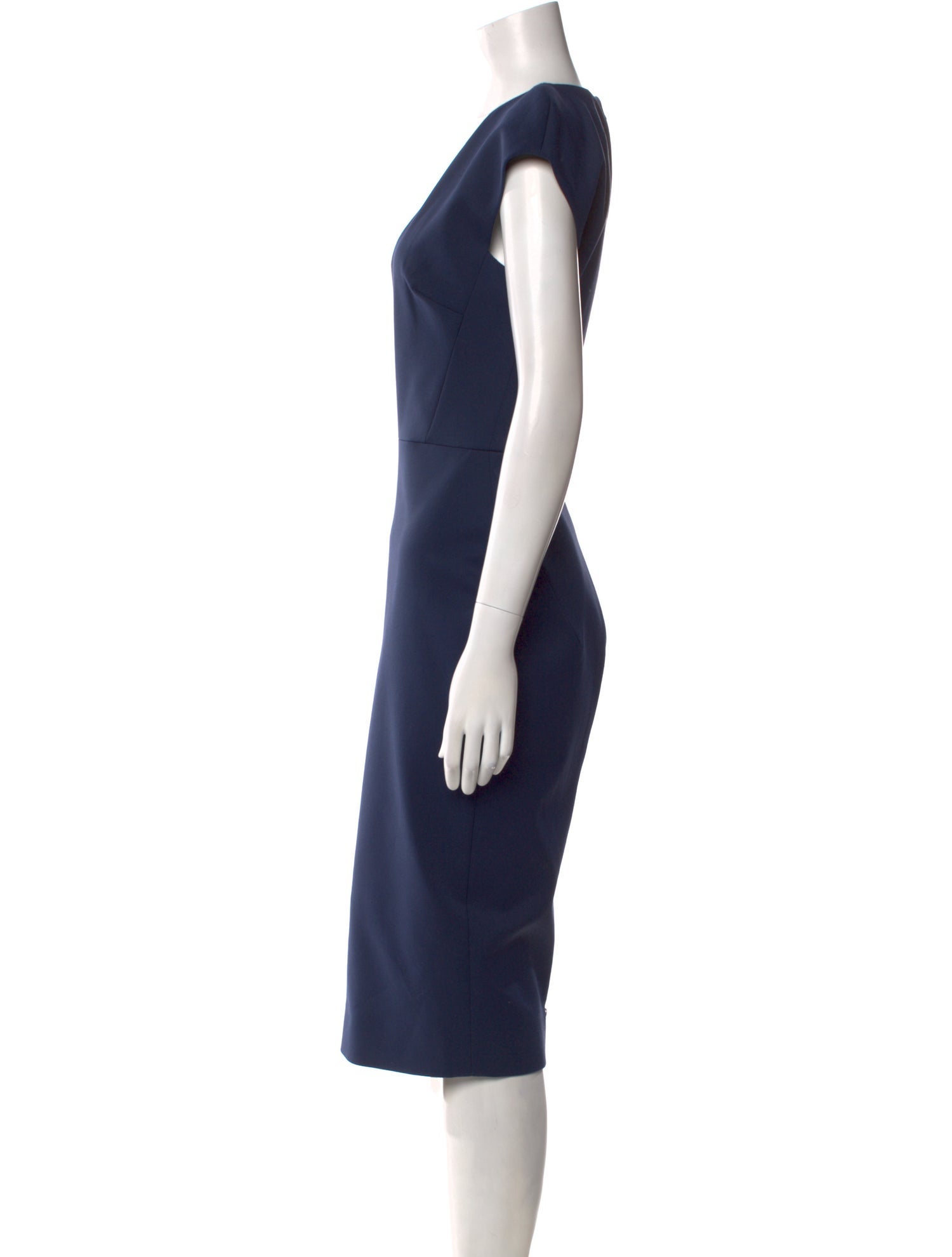 Victoria Beckham V-Neck Midi Length Dress