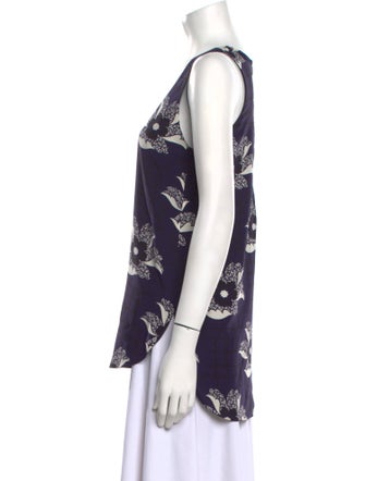 Victoria Beckham Silk Floral Print Top