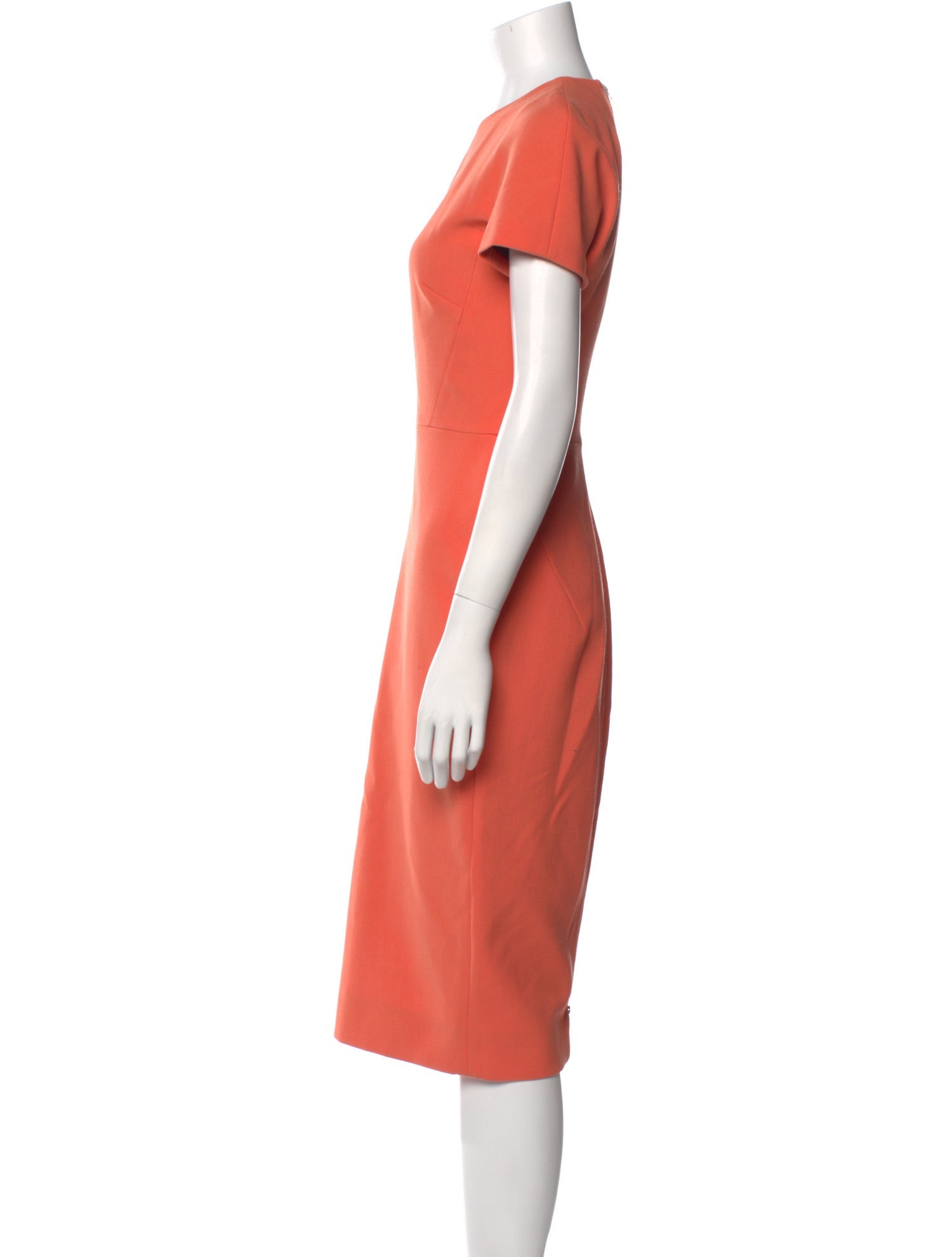Victoria Beckham Crew Neck Midi Length Dress