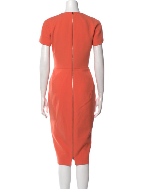 Victoria Beckham Crew Neck Midi Length Dress
