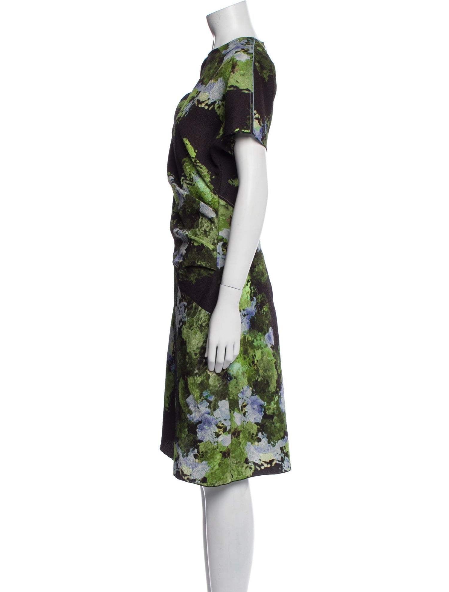 Victoria Beckham Floral Print Midi Length Dress
