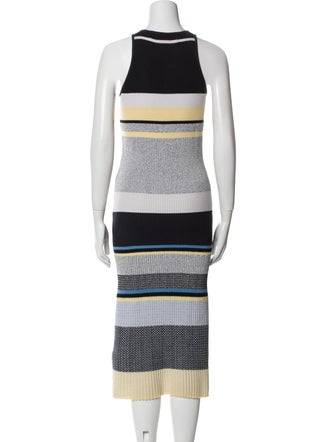Victoria Beckham Striped Midi Length Dress