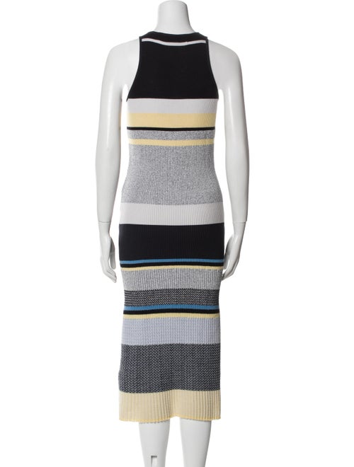 Victoria Beckham Striped Midi Length Dress