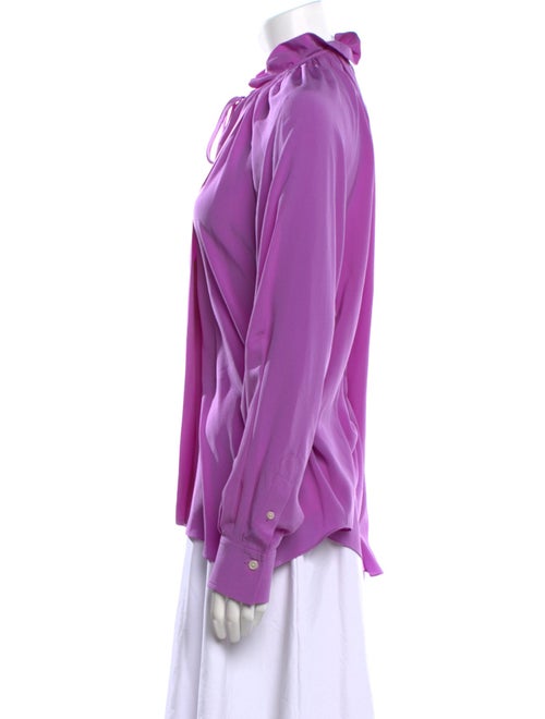 Victoria Beckham Silk Tie Neck Blouse