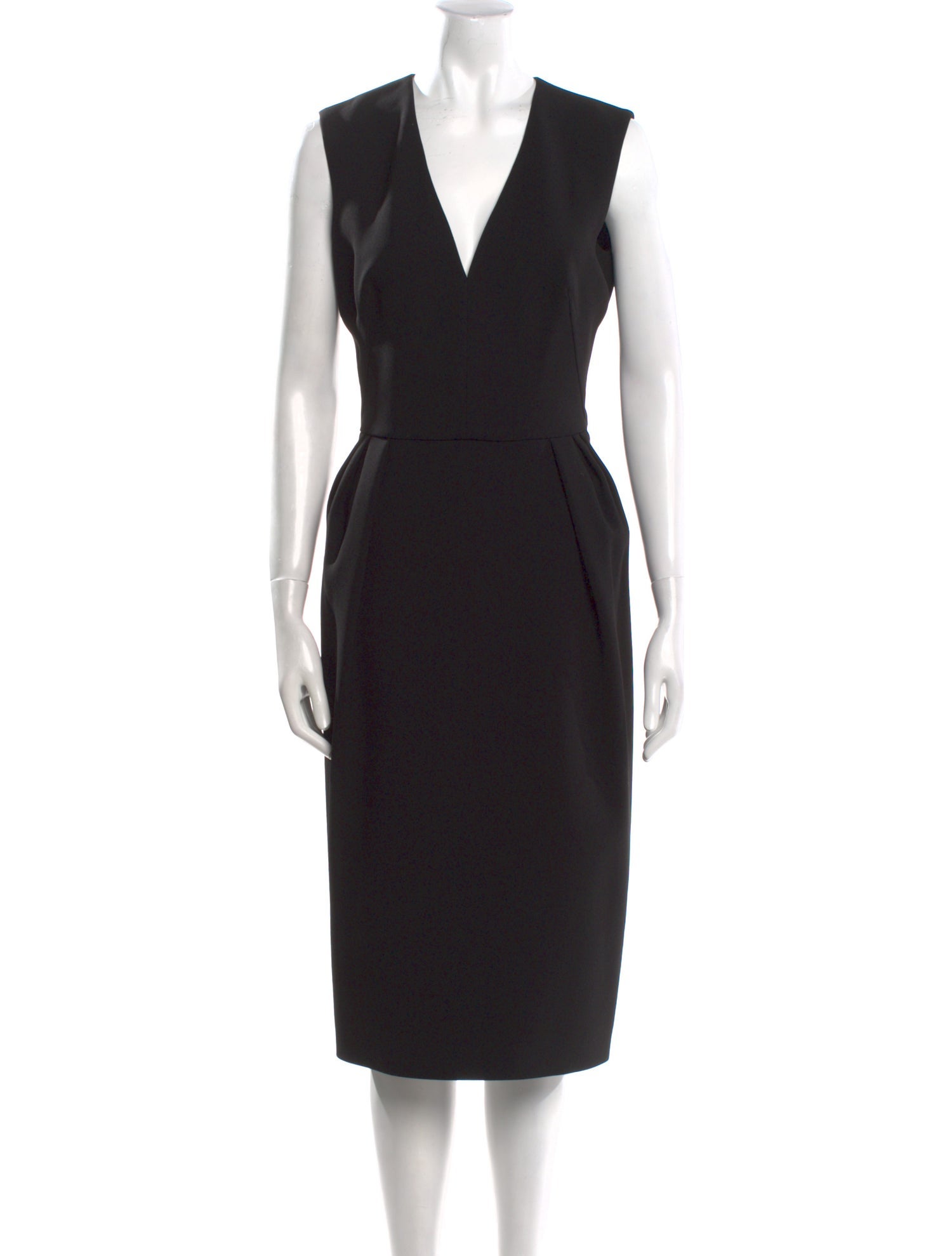 Victoria Beckham V-Neck Midi Length Dress