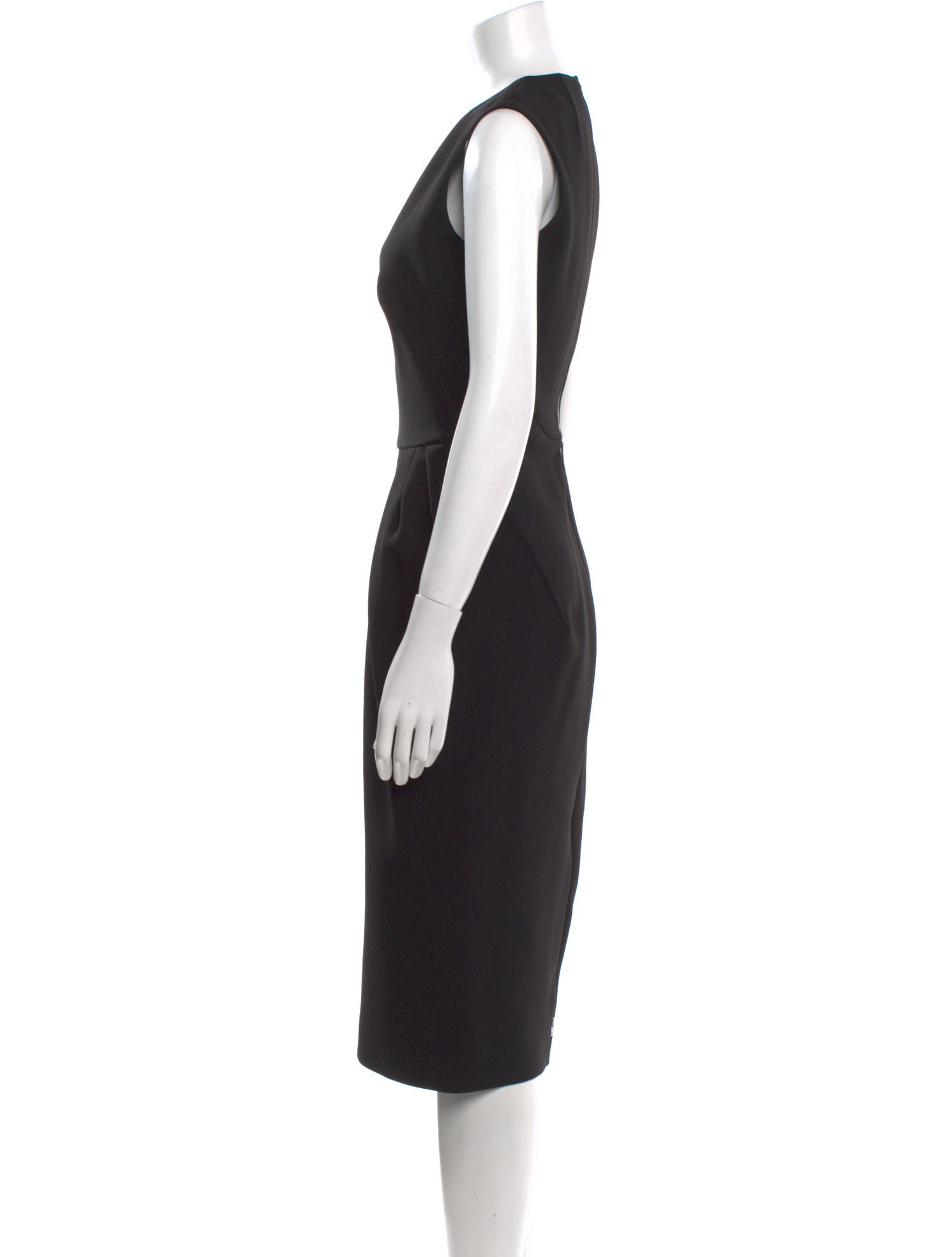 Victoria Beckham V-Neck Midi Length Dress