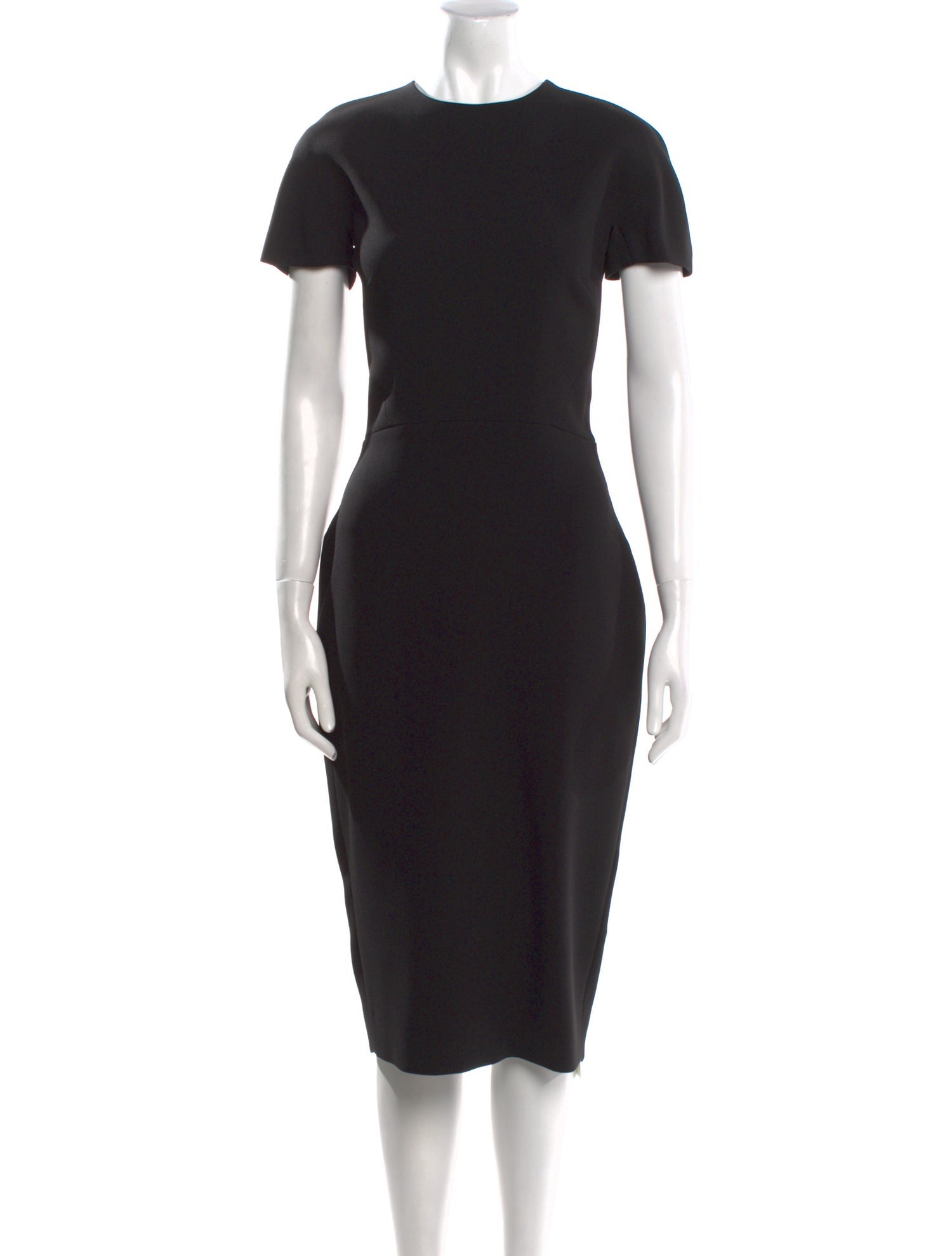 Victoria Beckham Crew Neck Midi Length Dress