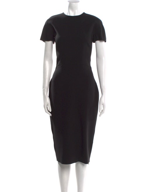 Victoria Beckham Crew Neck Midi Length Dress