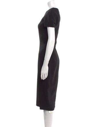 Victoria Beckham Crew Neck Midi Length Dress
