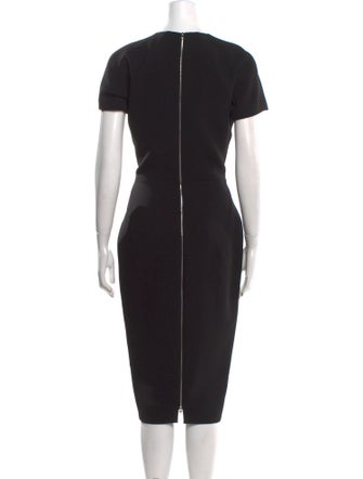 Victoria Beckham Crew Neck Midi Length Dress