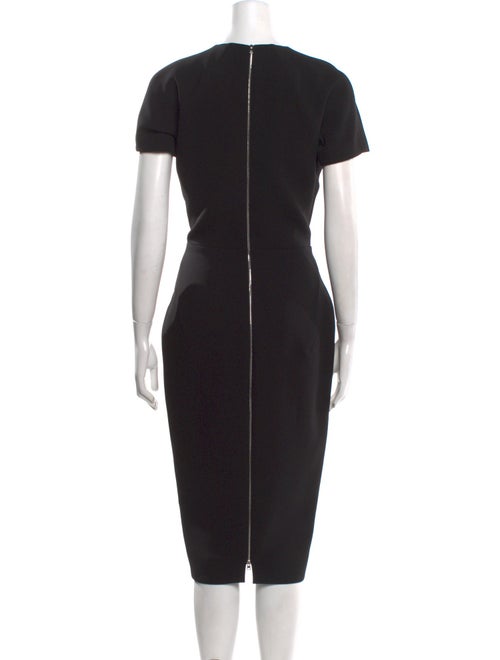 Victoria Beckham Crew Neck Midi Length Dress
