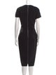 Victoria Beckham Crew Neck Midi Length Dress