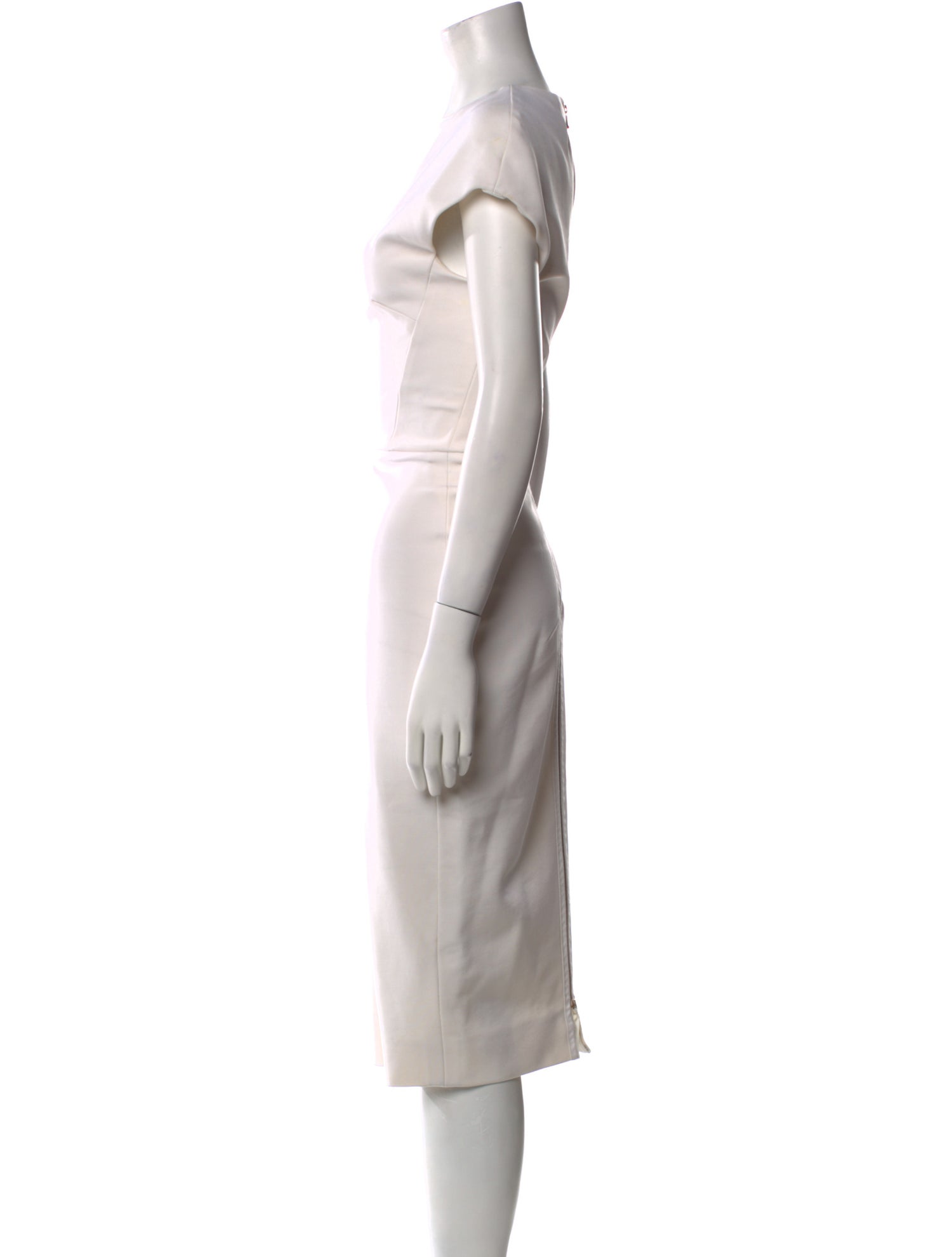 Victoria Beckham V-Neck Midi Length Dress