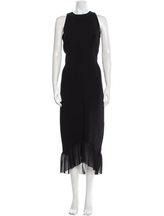 Victoria Beckham Crew Neck Long Dress