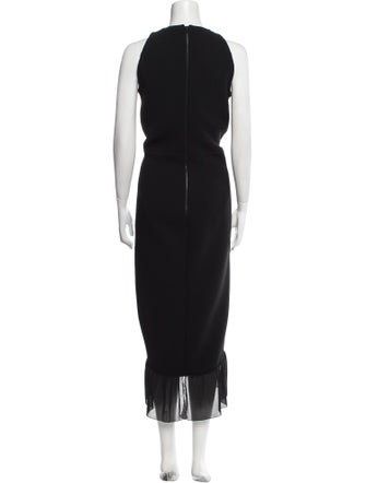 Victoria Beckham Crew Neck Long Dress