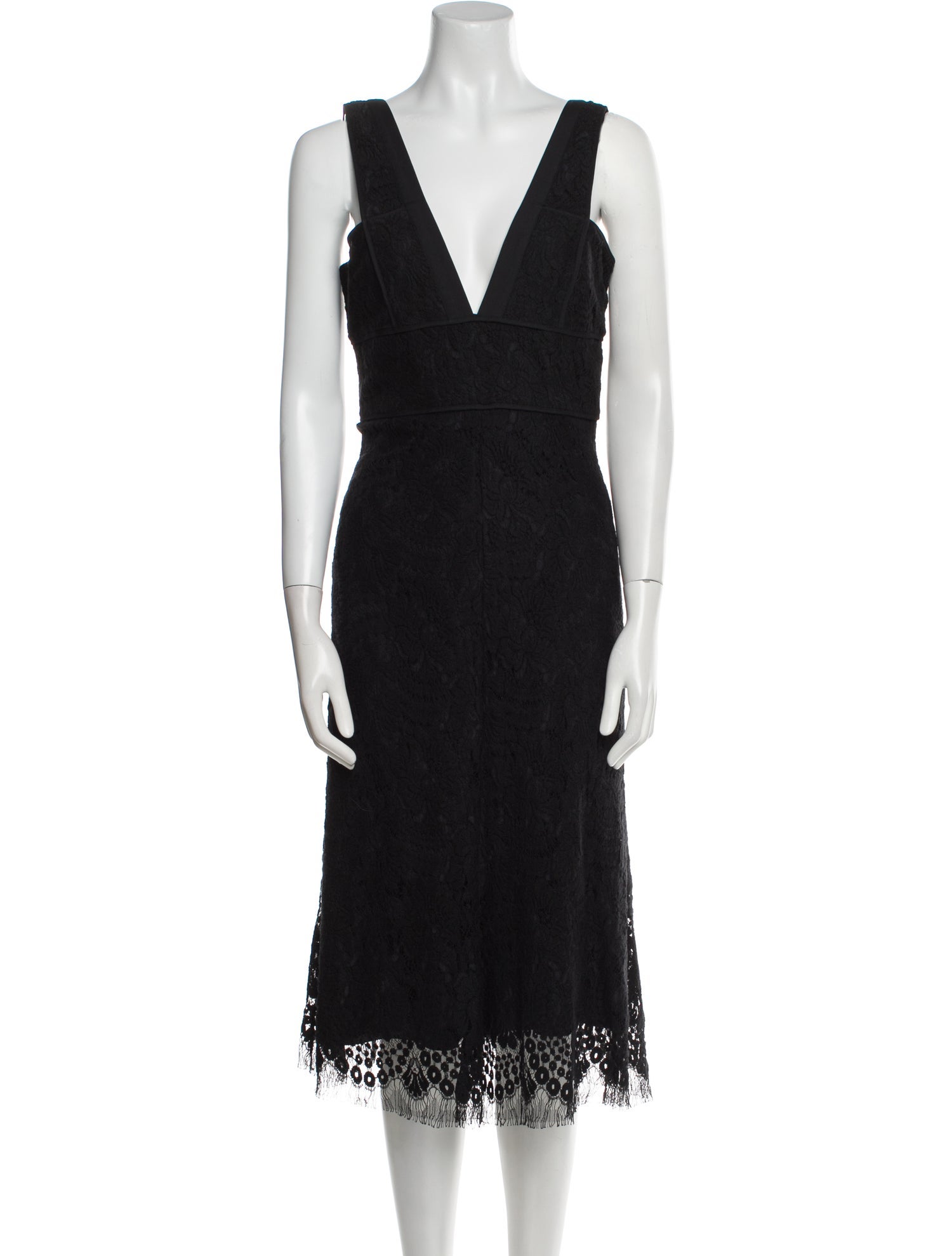Victoria Beckham Wool Midi Length Dress