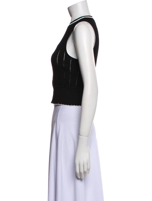 Victoria Beckham Mock Neck Sleeveless Crop Top