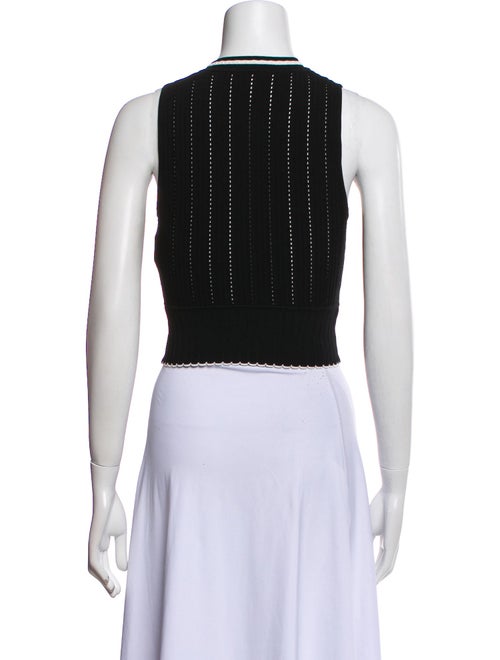 Victoria Beckham Mock Neck Sleeveless Crop Top