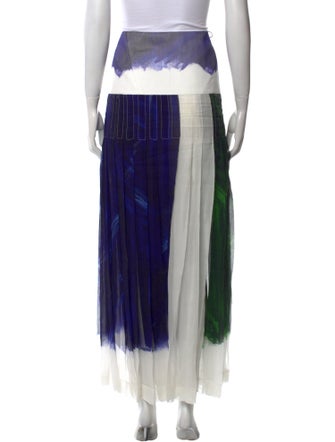 Victoria Beckham Silk Midi Length Skirt