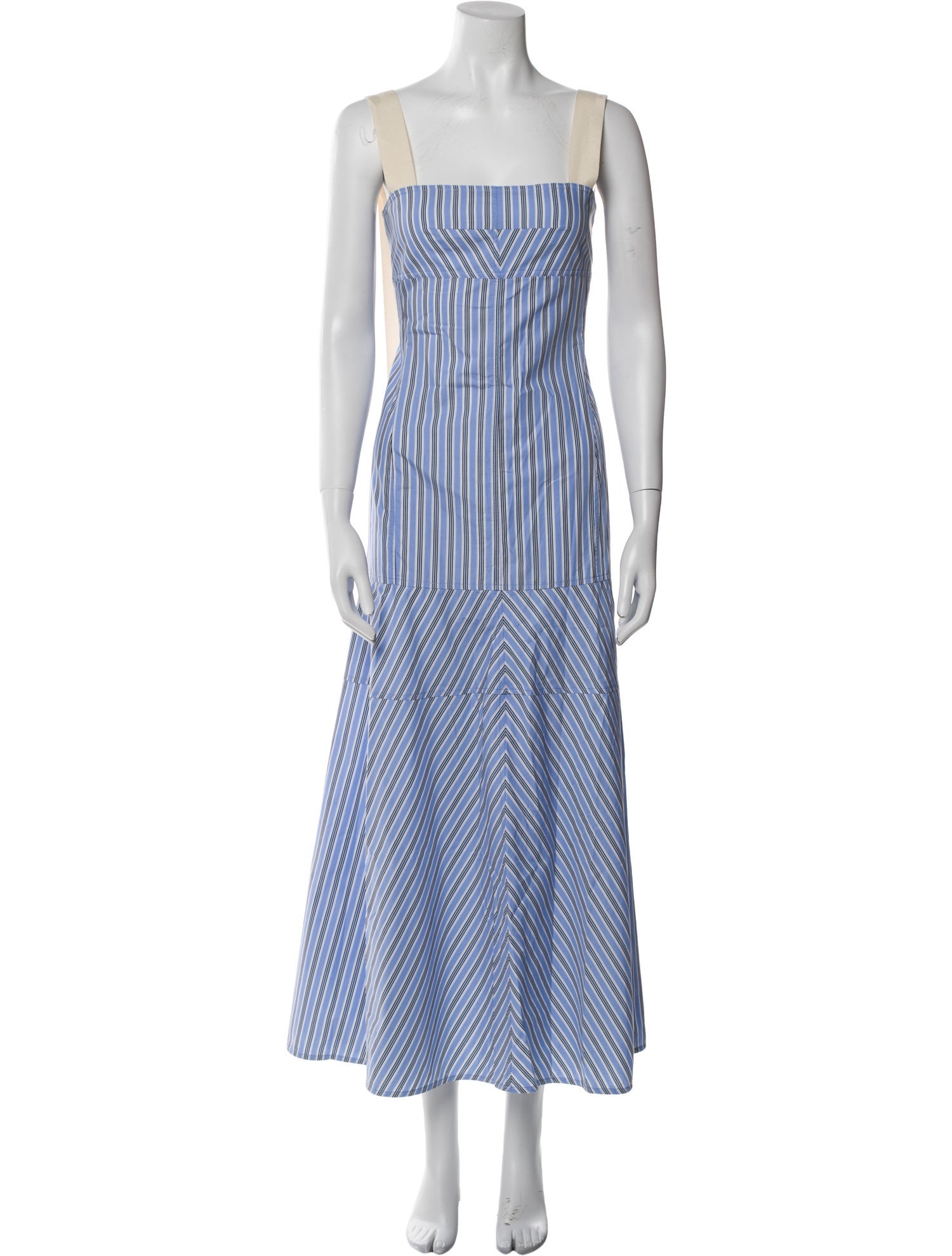 Victoria Beckham Striped Long Dress