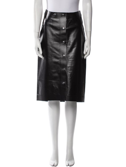 Victoria Beckham Calf Leather Knee-Length Skirt