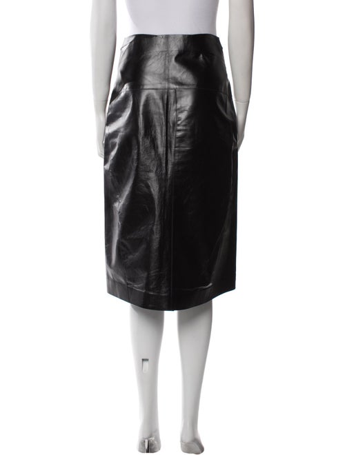Victoria Beckham Calf Leather Knee-Length Skirt