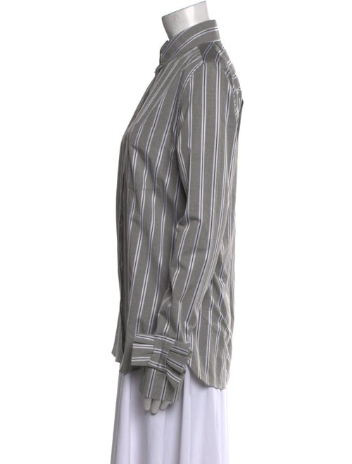 Victoria Victoria Beckham Striped Long Sleeve Button-Up Top