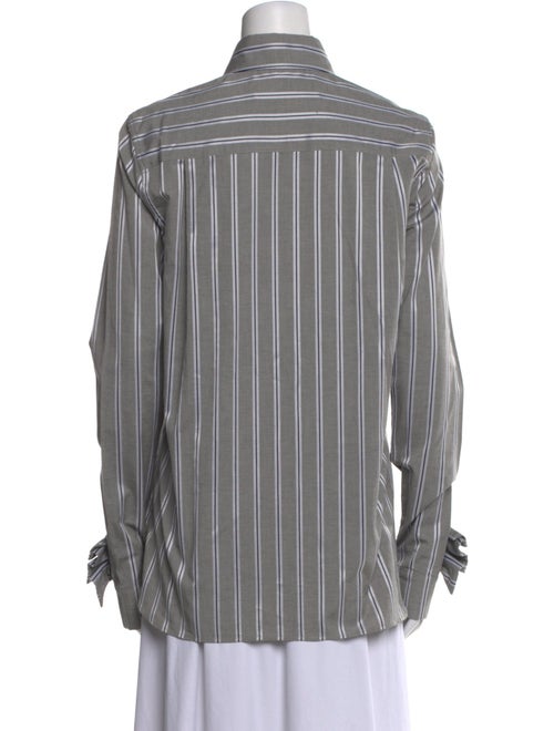 Victoria Victoria Beckham Striped Long Sleeve Button-Up Top